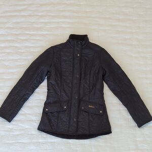 Barbour Women's Cavalry Black Quilted Utility Jacket Size 6
